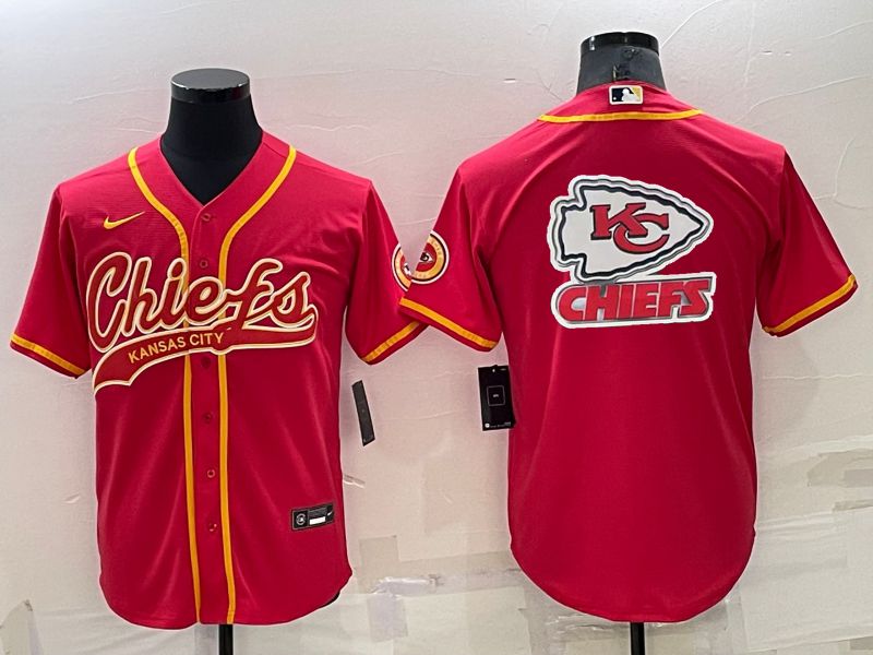 Men Kansas City Chiefs Blank Red 2022 Nike Co branded NFL Jerseys1->kansas city chiefs->NFL Jersey